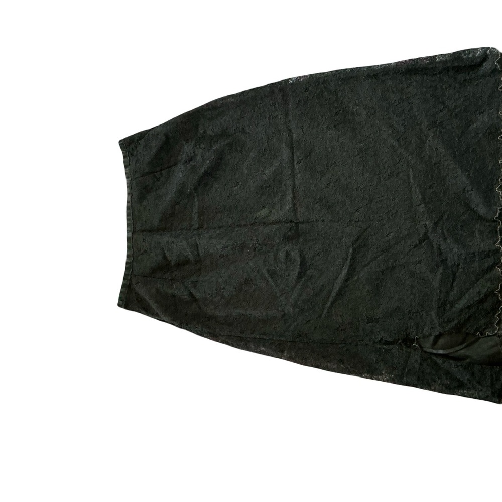Chic Shear Black Lace Midi Skirt